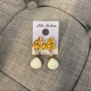 Gold Floral Earrings
